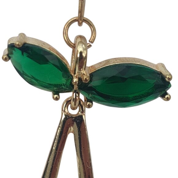 Persimmon Cherry Drop Earrings - Picture 3 of 3